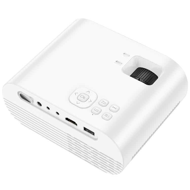 hoco DT1 1280x720P 140ANSI WiFi Bluetooth Wireless Projector Same Screen Version, EU Plug(White)