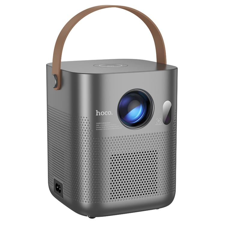 hoco DT4 1280x720P 190ANSI Smart Full Autofocus Projector Android Version, US Plug(Metal Grey)