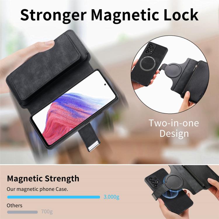 For Huawei nova 13 Pro CaseNeo MagSafe RFID Anti-theft Zipper Wallet Retro Leather Phone Case(Black)