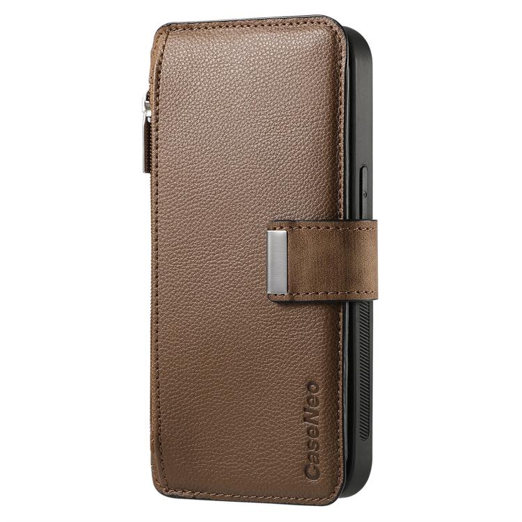 For Huawei nova 13 Pro CaseNeo MagSafe RFID Anti-theft Zipper Wallet Retro Leather Phone Case(Brown)