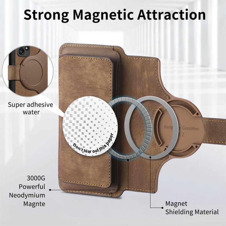 For Huawei nova 13 Pro CaseNeo MagSafe RFID Anti-theft Zipper Wallet Retro Leather Phone Case(Brown)
