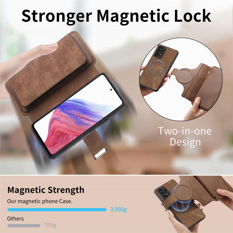For Huawei nova 13 Pro CaseNeo MagSafe RFID Anti-theft Zipper Wallet Retro Leather Phone Case(Brown)