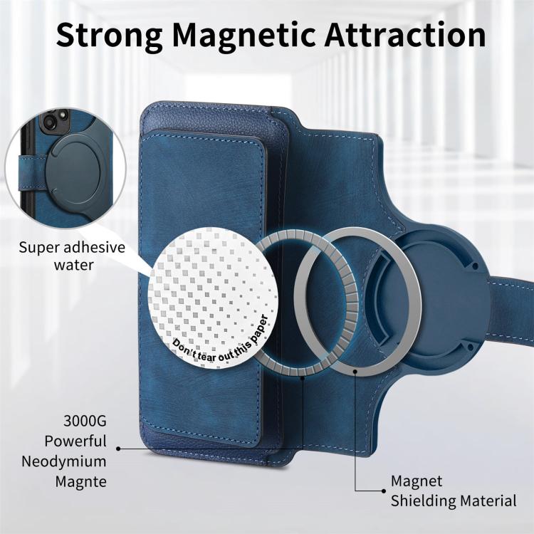 For Huawei nova 13 Pro CaseNeo MagSafe RFID Anti-theft Zipper Wallet Retro Leather Phone Case(Blue)
