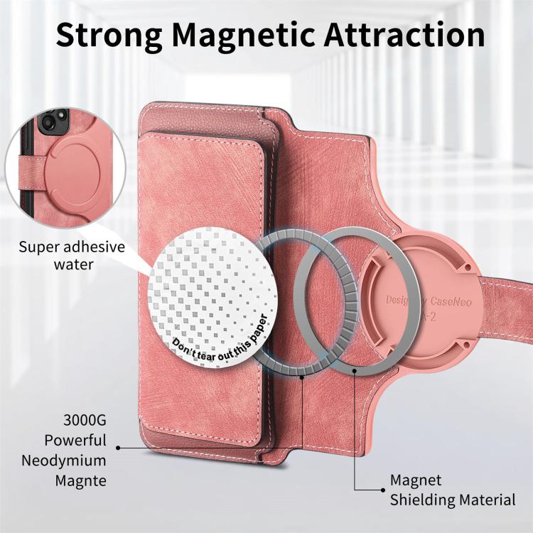 For Huawei nova 13 Pro CaseNeo MagSafe RFID Anti-theft Zipper Wallet Retro Leather Phone Case(Pink)