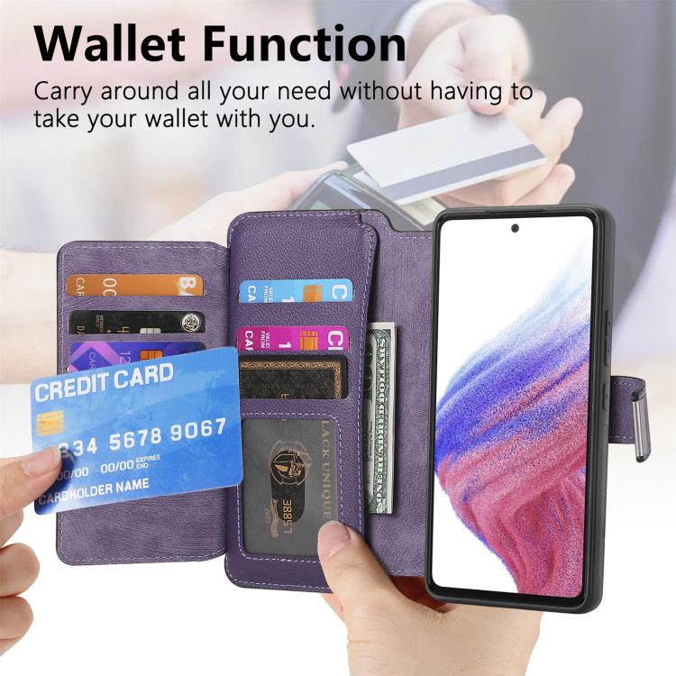 For Huawei nova 13 Pro CaseNeo MagSafe RFID Anti-theft Zipper Wallet Retro Leather Phone Case(Purple)