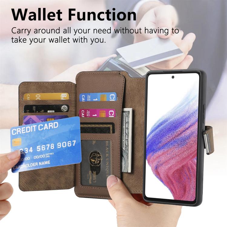 For Huawei nova 13 / 12 CaseNeo MagSafe RFID Anti-theft Zipper Wallet Retro Leather Phone Case(Brown)