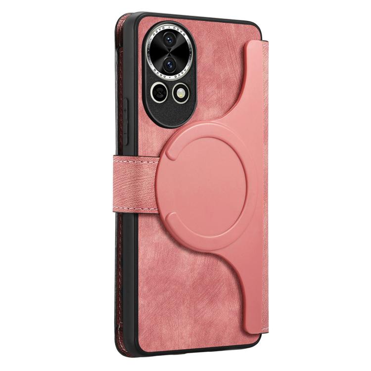 For Huawei nova 13 / 12 CaseNeo MagSafe RFID Anti-theft Zipper Wallet Retro Leather Phone Case(Pink)