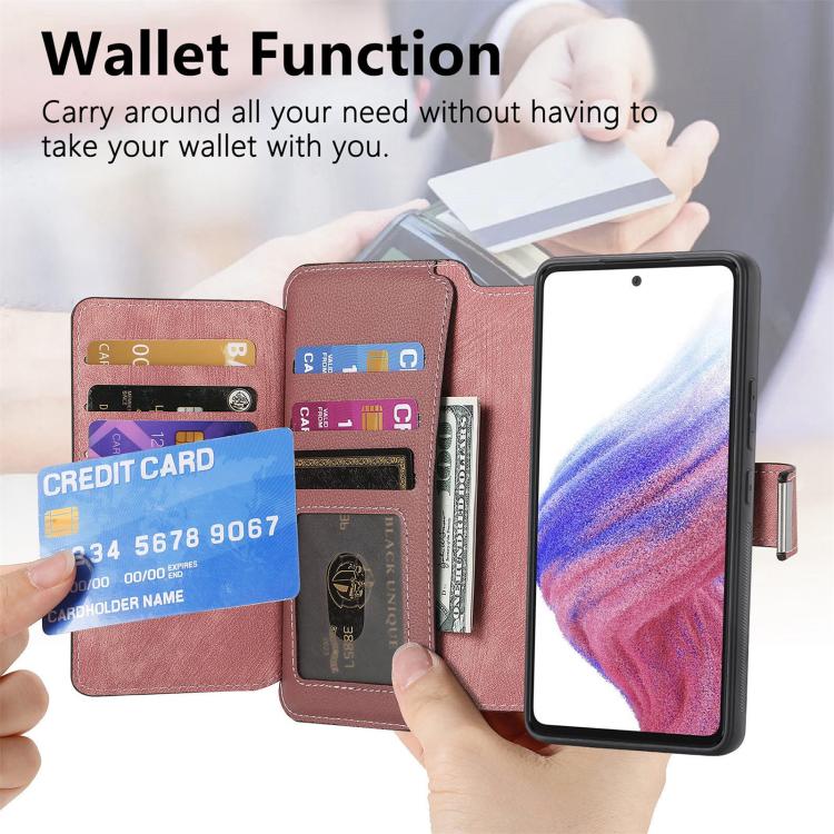 For Huawei nova 13 / 12 CaseNeo MagSafe RFID Anti-theft Zipper Wallet Retro Leather Phone Case(Pink)