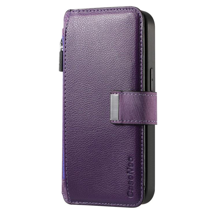 For Huawei nova 13 / 12 CaseNeo MagSafe RFID Anti-theft Zipper Wallet Retro Leather Phone Case(Purple)