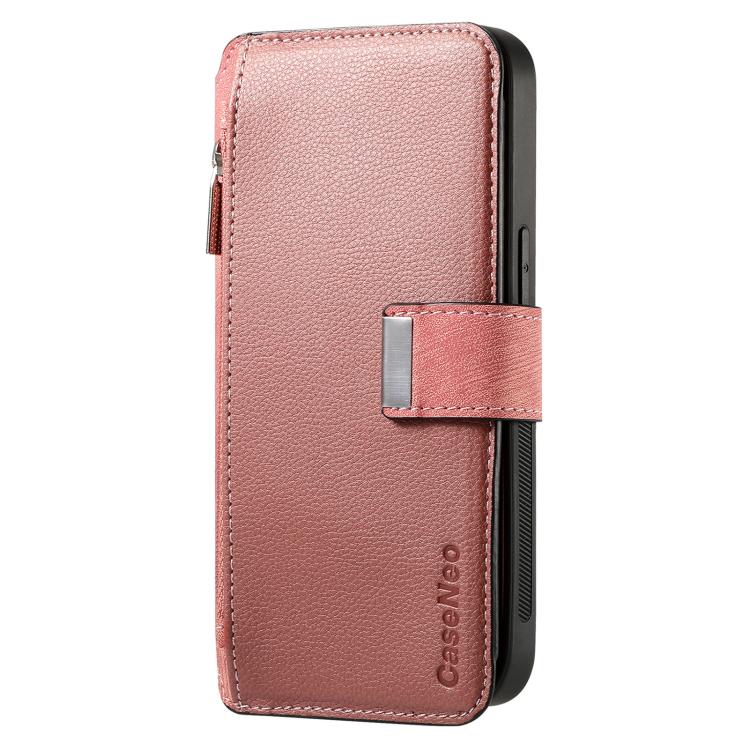 For Honor 90 Lite CaseNeo MagSafe RFID Anti-theft Zipper Wallet Retro Leather Phone Case(Pink)