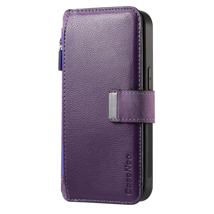 For Honor 90 Lite CaseNeo MagSafe RFID Anti-theft Zipper Wallet Retro Leather Phone Case(Purple)