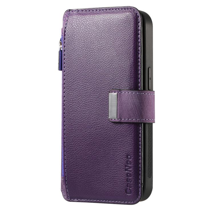 For Honor X8 5G CaseNeo MagSafe RFID Anti-theft Zipper Wallet Retro Leather Phone Case(Purple)