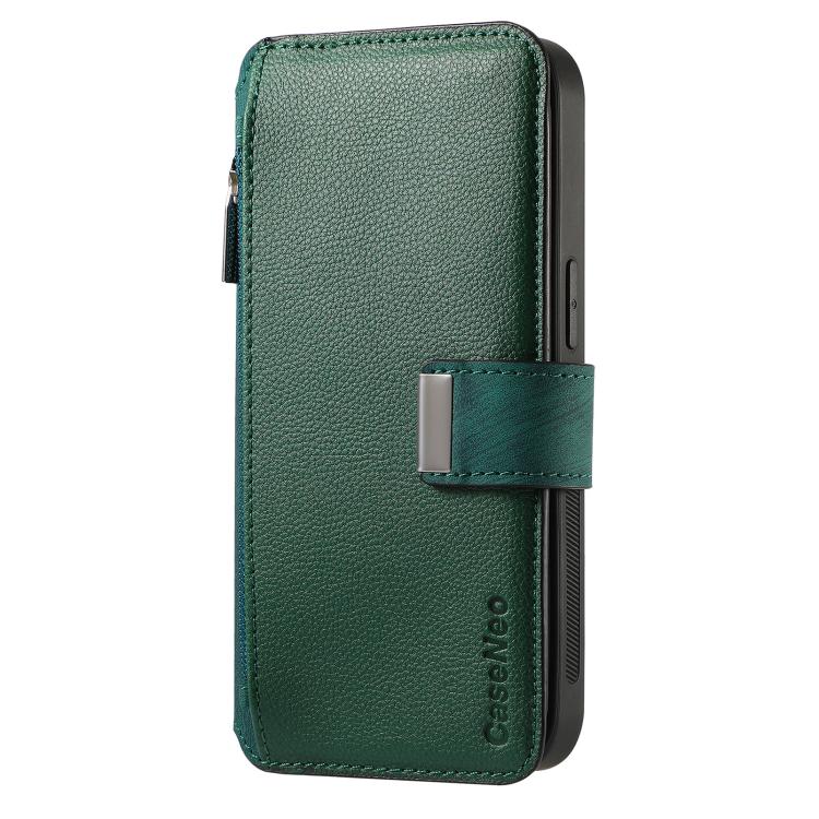 For Honor X6a CaseNeo MagSafe RFID Anti-theft Zipper Wallet Retro Leather Phone Case(Green)