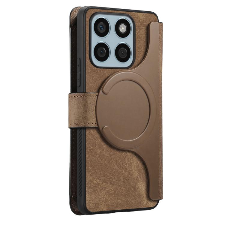 For Honor X8b CaseNeo MagSafe RFID Anti-theft Zipper Wallet Retro Leather Phone Case(Brown)
