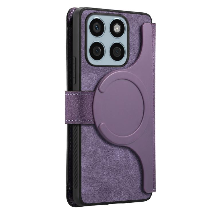 For Honor X8b CaseNeo MagSafe RFID Anti-theft Zipper Wallet Retro Leather Phone Case(Purple)