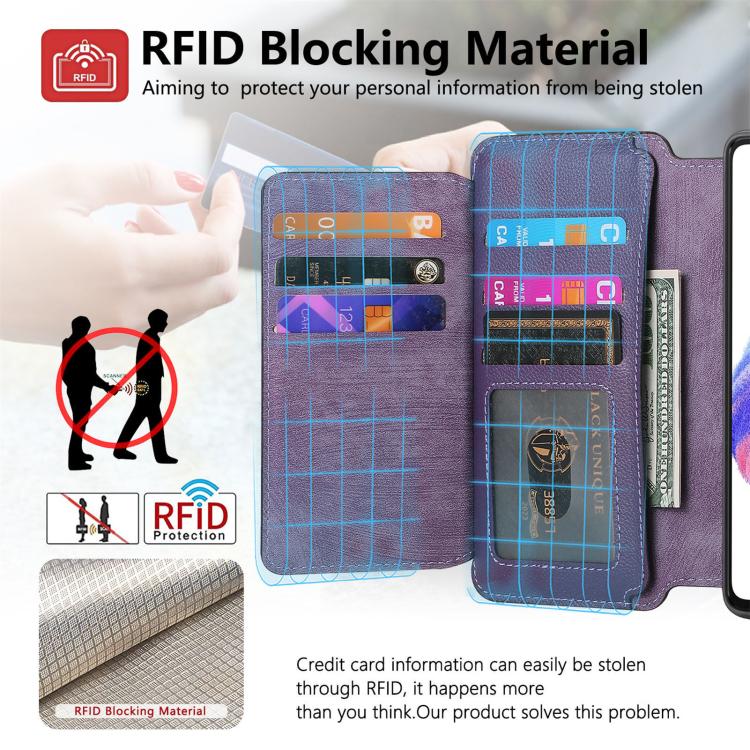 For Honor X8b CaseNeo MagSafe RFID Anti-theft Zipper Wallet Retro Leather Phone Case(Purple)