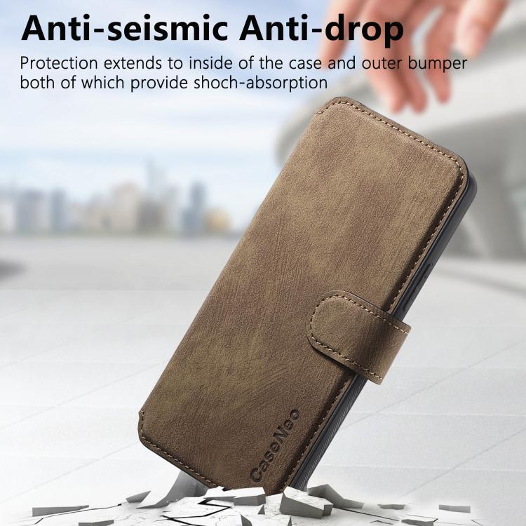 For Google Pixel 9a CaseNeo MagSafe RFID Anti-theft Retro Leather Phone Case(Brown)