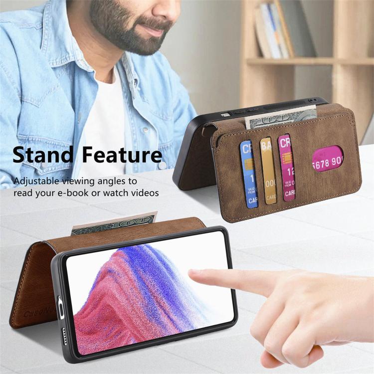 For Google Pixel 9a CaseNeo MagSafe RFID Anti-theft Retro Leather Phone Case(Brown)