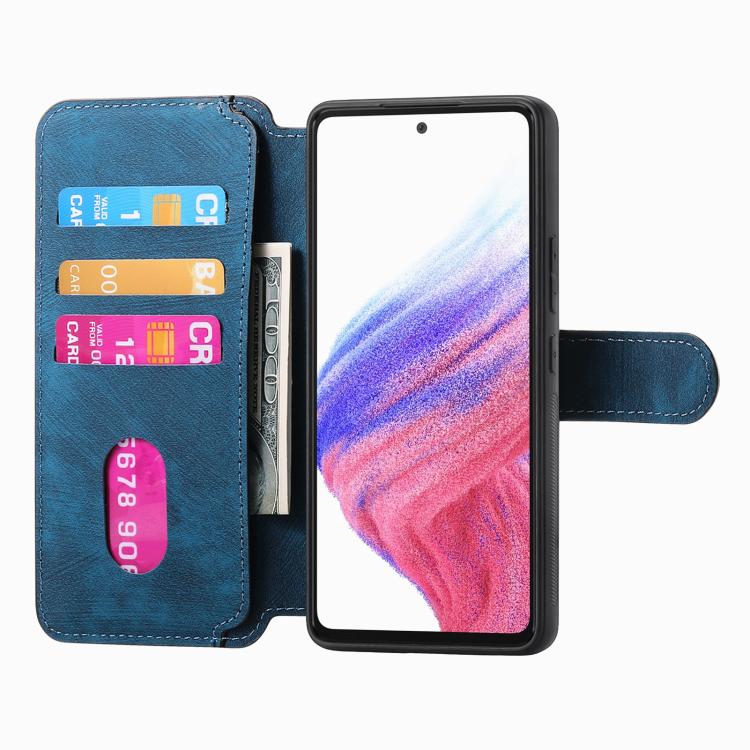 For Google Pixel 9a CaseNeo MagSafe RFID Anti-theft Retro Leather Phone Case(Blue)