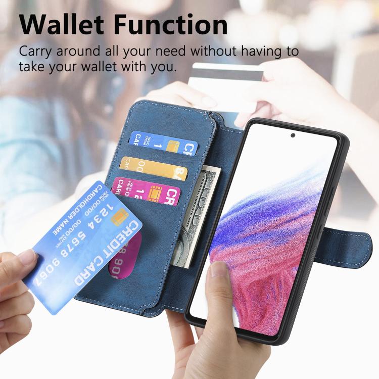 For Google Pixel 9a CaseNeo MagSafe RFID Anti-theft Retro Leather Phone Case(Blue)