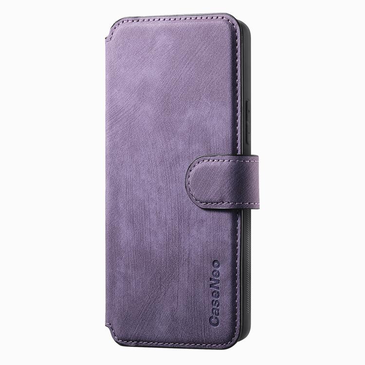 For Google Pixel 9a CaseNeo MagSafe RFID Anti-theft Retro Leather Phone Case(Purple)