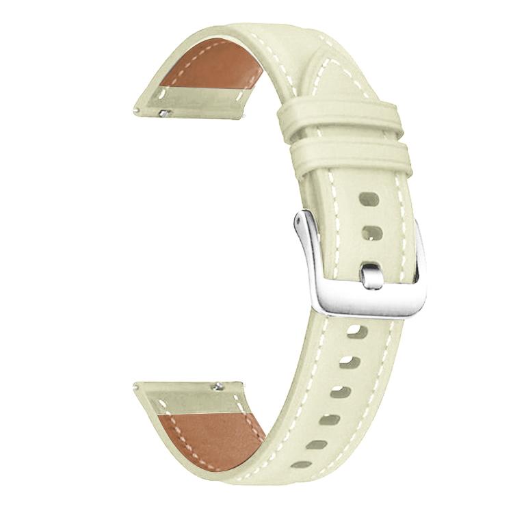 xDfind Flat Head Black Shark Fine Grain Leather Watch Band, 20mm, 22mm