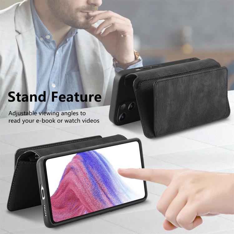 For Motorola Moto G Power 2024 CaseNeo MagSafe RFID Anti-theft Zipper Wallet Retro Leather Phone Case(Black)