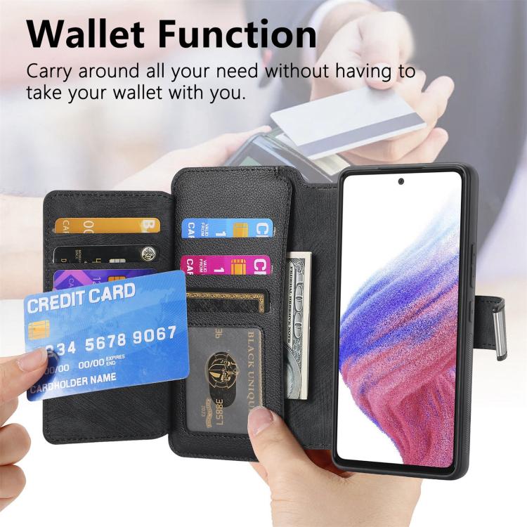 For Motorola Moto G Power 2024 CaseNeo MagSafe RFID Anti-theft Zipper Wallet Retro Leather Phone Case(Black)