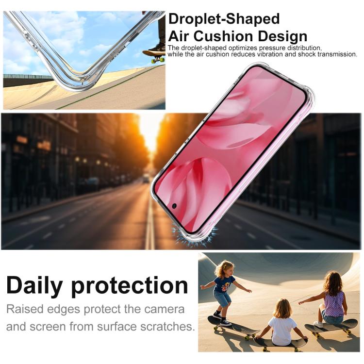 For Google Pixel 10 / Pixel 10 Pro imak Shockproof Airbag TPU Phone Case(Transparent)