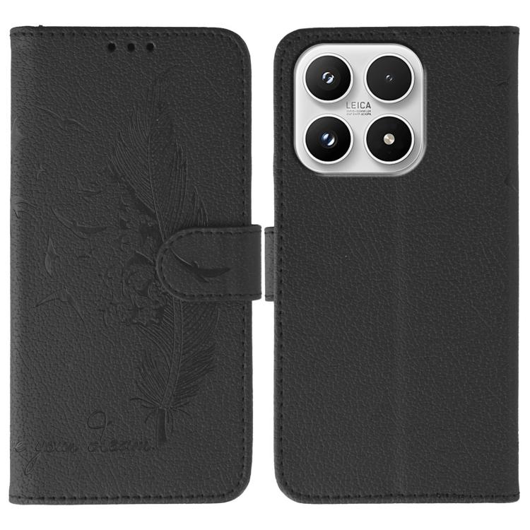 Feather Pattern Litchi Texture Leather Phone Case, For Xiaomi 17 Pro, For Xiaomi 17, For Xiaomi 15T Pro 5G, For Xiaomi 15T 5G