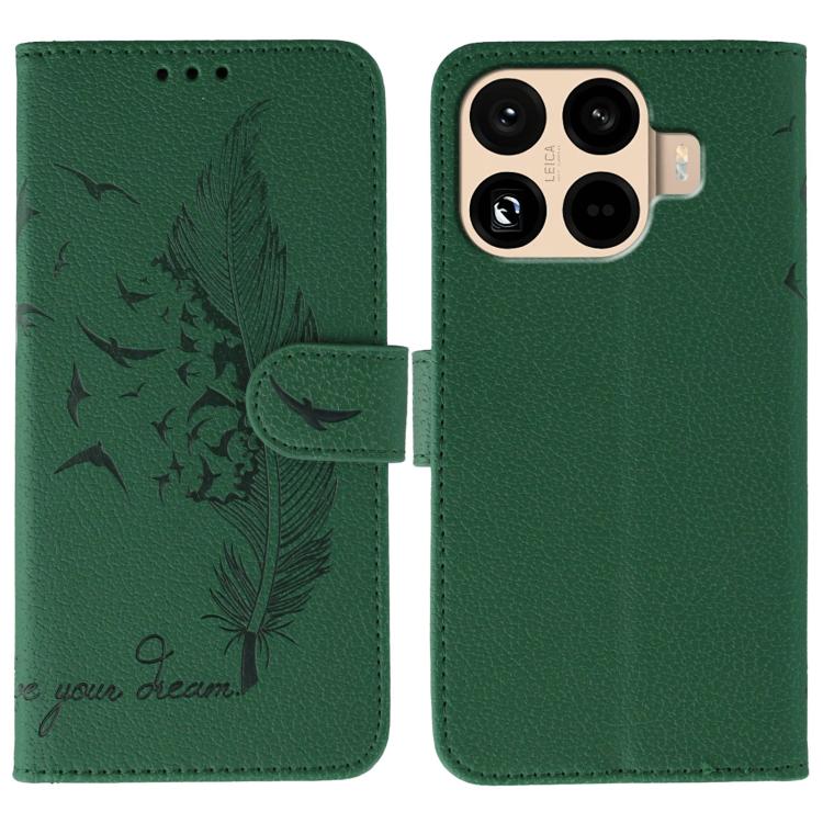 Feather Pattern Litchi Texture Leather Phone Case, For Xiaomi 17 Pro, For Xiaomi 17, For Xiaomi 15T Pro 5G, For Xiaomi 15T 5G