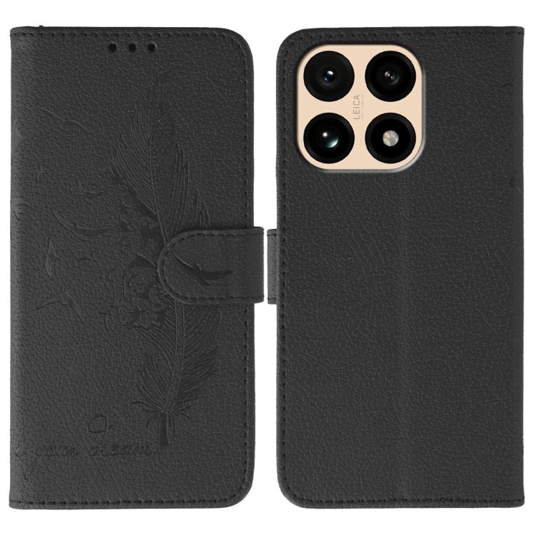 Feather Pattern Litchi Texture Leather Phone Case, For Xiaomi 17 Pro, For Xiaomi 17, For Xiaomi 15T Pro 5G, For Xiaomi 15T 5G