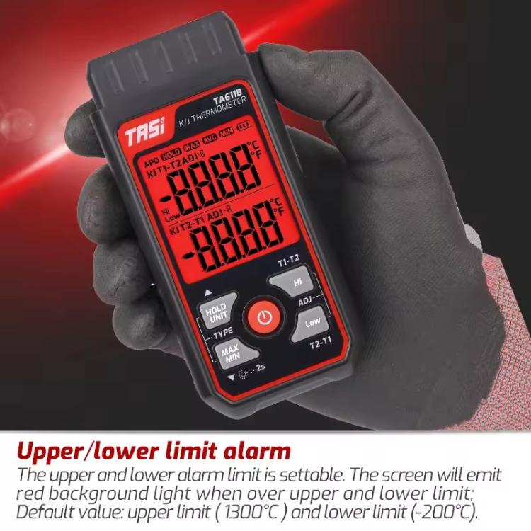TRSI TA616B Industrial Handheld K-Type Thermocouple Thermometer, Dual Channel, Basic Version