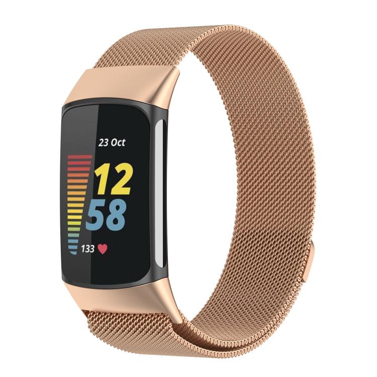 For Fitbit Charge 5 xDfind Milanese Magnetic Metal Watch Band, S, L