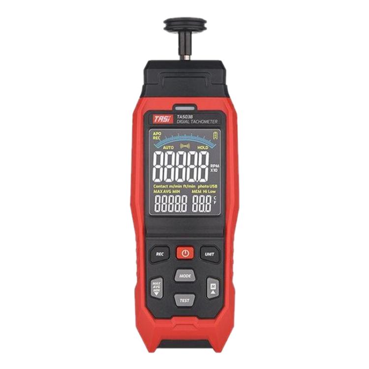 TASI Contact Portable Measuring Speed Meter Digital Display Laser Tachometer