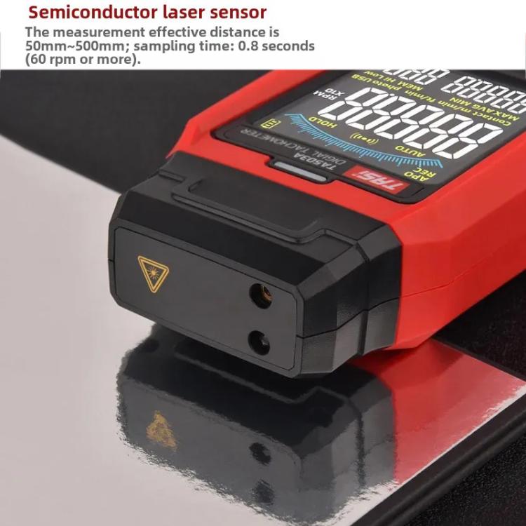 TASI Contact and Non-contact Dual Use Portable Measuring Speed Meter Digital Display Laser Tachometer