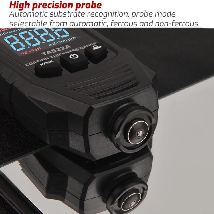 TASI TA522A Car Paint Film Meter Paint Surface Tester Coating Thickness Gauge(Black)