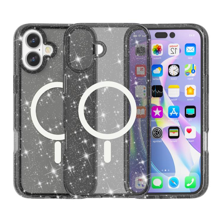 Terminator Style Glitter Powder MagSafe Magnetic Phone Case, For iPhone 17, For iPhone Air