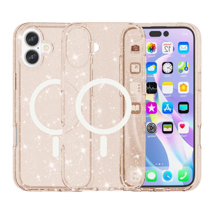 Terminator Style Glitter Powder MagSafe Magnetic Phone Case, For iPhone 17, For iPhone Air
