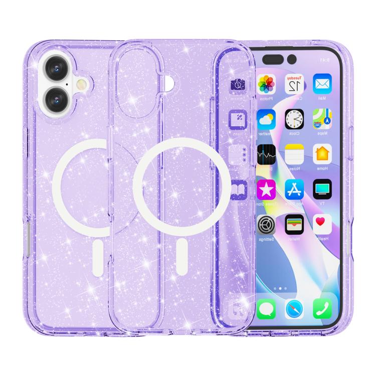 Terminator Style Glitter Powder MagSafe Magnetic Phone Case, For iPhone 17, For iPhone Air