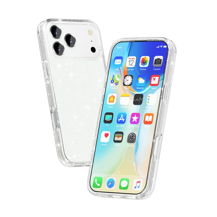 Shockproof Terminator Glitter Powder Phone Case, For iPhone 18 Pro / 17 Pro, For iPhone 18 Pro Max / 17 Pro Max