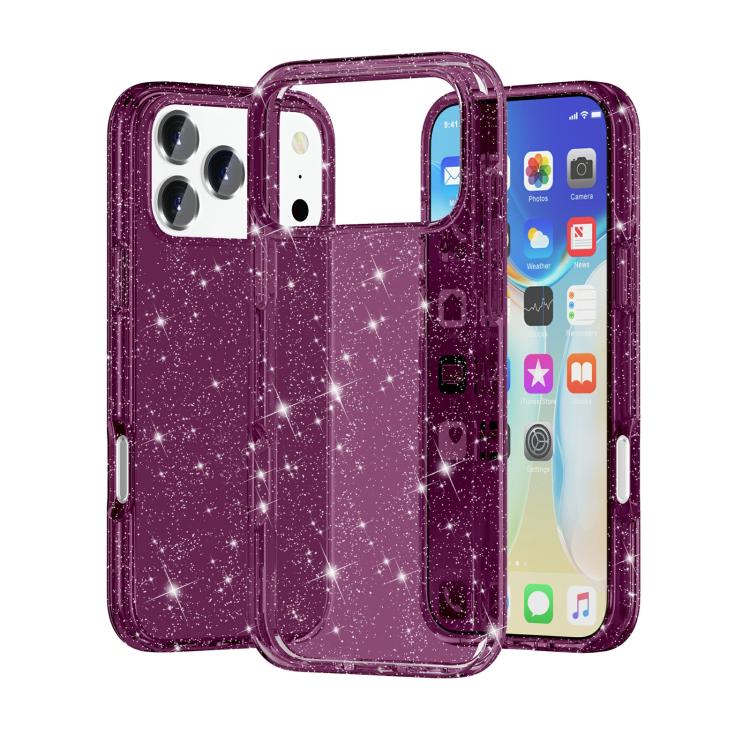 Shockproof Terminator Glitter Powder Phone Case, For iPhone 18 Pro / 17 Pro, For iPhone 18 Pro Max / 17 Pro Max