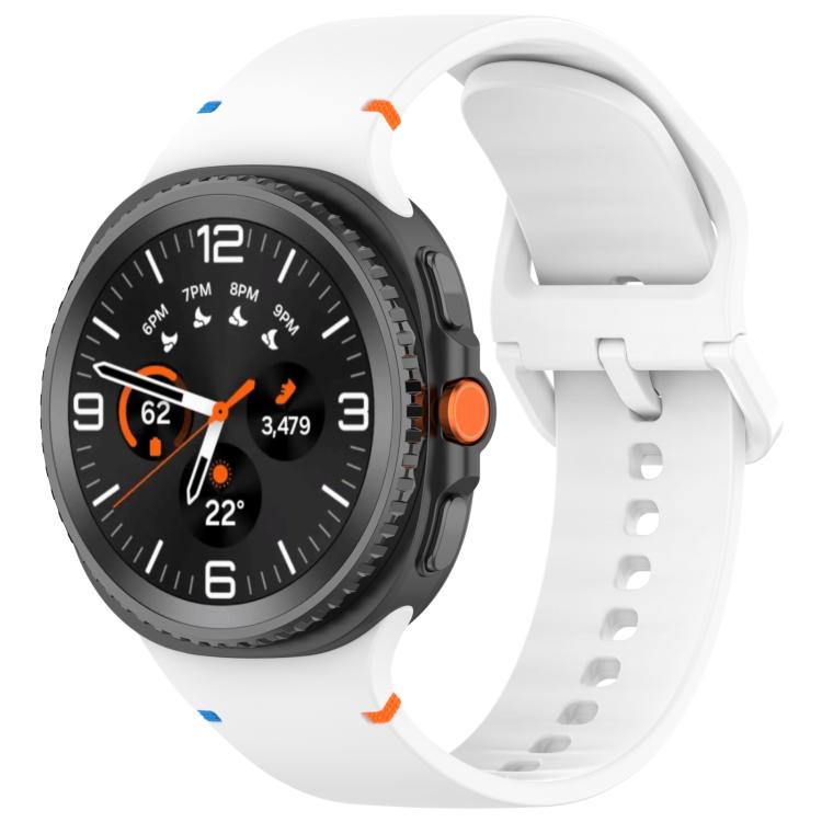 For Galaxy Watch9 / 8 / 8 Classic xDfind Stitched Solid Color Silicone Watch Band, 20mm
