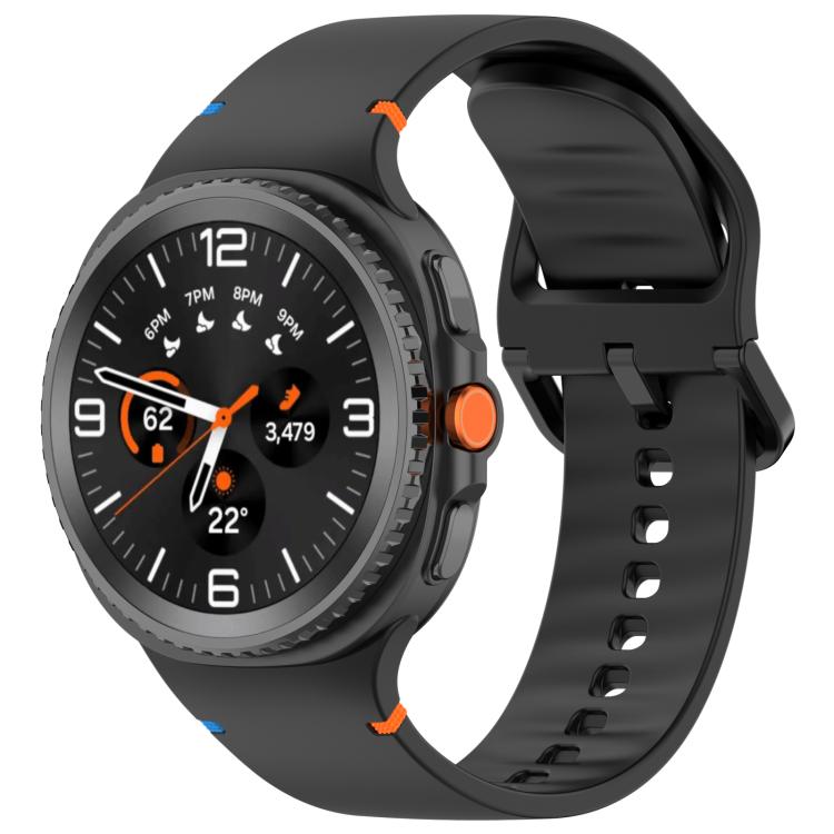 For Samsung Galaxy Watch8 Classic 46mm / Watch8 44mm / 40mm xDfind Stitched Solid Color Silicone Watch Band, 20mm