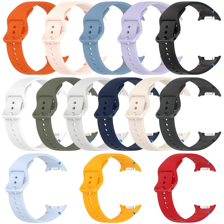 For Samsung Galaxy Watch8 Classic 46mm / Watch8 44mm / 40mm xDfind Stitched Solid Color Silicone Watch Band, 20mm