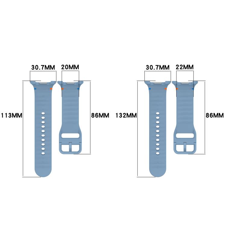 For Galaxy Watch9 / 8 / 8 Classic xDfind Stitched Solid Color Silicone Watch Band, 20mm