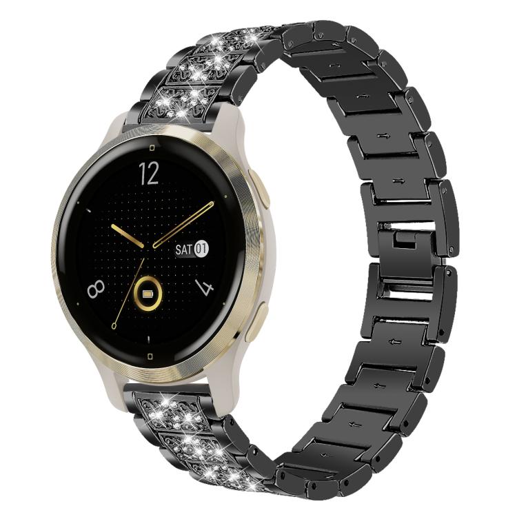 xDfind Diamond Jewelry Steel Watch Band, 20mm For Garmin Forerunner 570 42mm/245/645/158, 22mm For Garmin Venu 3 / vivoactive4, 20mm For Garmin venu 2 / venu / Sq2 / Sq, 18mm For Garmin Venu 2S / vivoactive 4s/3s                                        ...