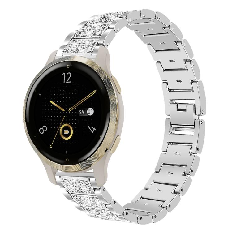 xDfind Diamond Jewelry Steel Watch Band, 20mm For Garmin Forerunner 570 42mm/245/645/158, 22mm For Garmin Venu 3 / vivoactive4, 20mm For Garmin venu 2 / venu / Sq2 / Sq, 18mm For Garmin Venu 2S / vivoactive 4s/3s                                        ...