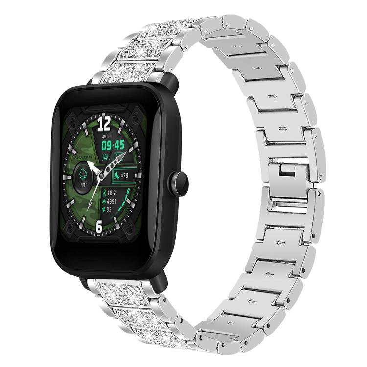 xDfind Diamond Jewelry Steel Watch Band, 20mm For Amazfit Bip U / Lite / Bip 3 Pro, 20mm For Amazfit GTS4 mini/GTS3/2/2E/GT2 mini, 18mm For Huawei GT5/GT4 41mm / OPPO Watch X2 Mini, 14mm For Garmin Lily 2, 18mm For Fossil Female Sport / Charter HR     ...