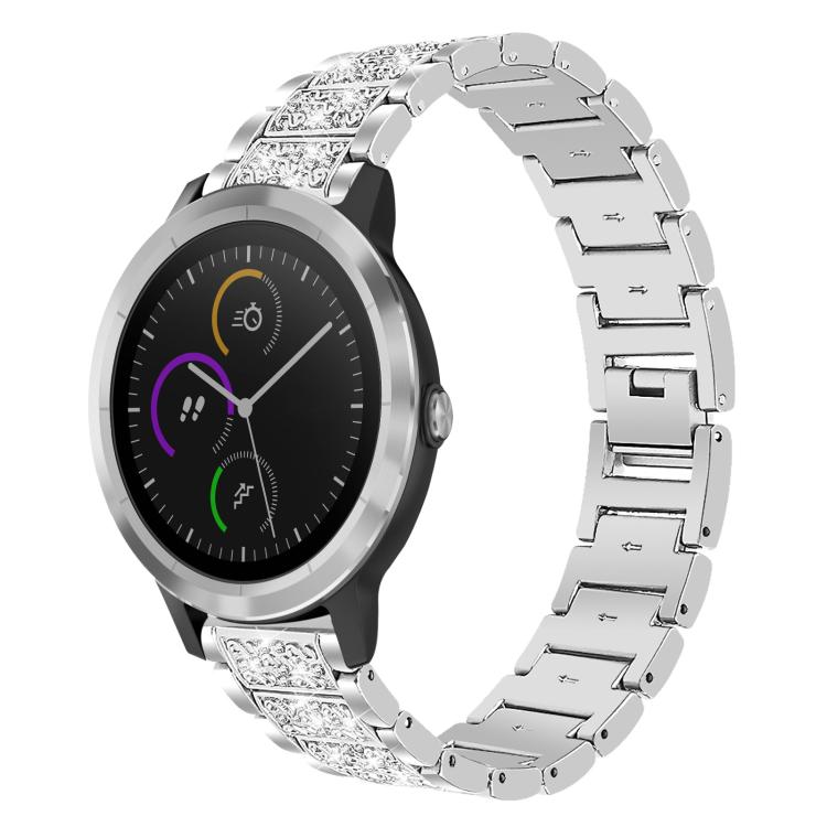xDfind Diamond Jewelry Steel Watch Band, 20mm For Garmin Forerunner 570 42mm/245/645/158, 22mm For Garmin Venu 3 / vivoactive4, 20mm For Garmin venu 2 / venu / Sq2 / Sq, 18mm For Garmin Venu 2S / vivoactive 4s/3s                                        ...